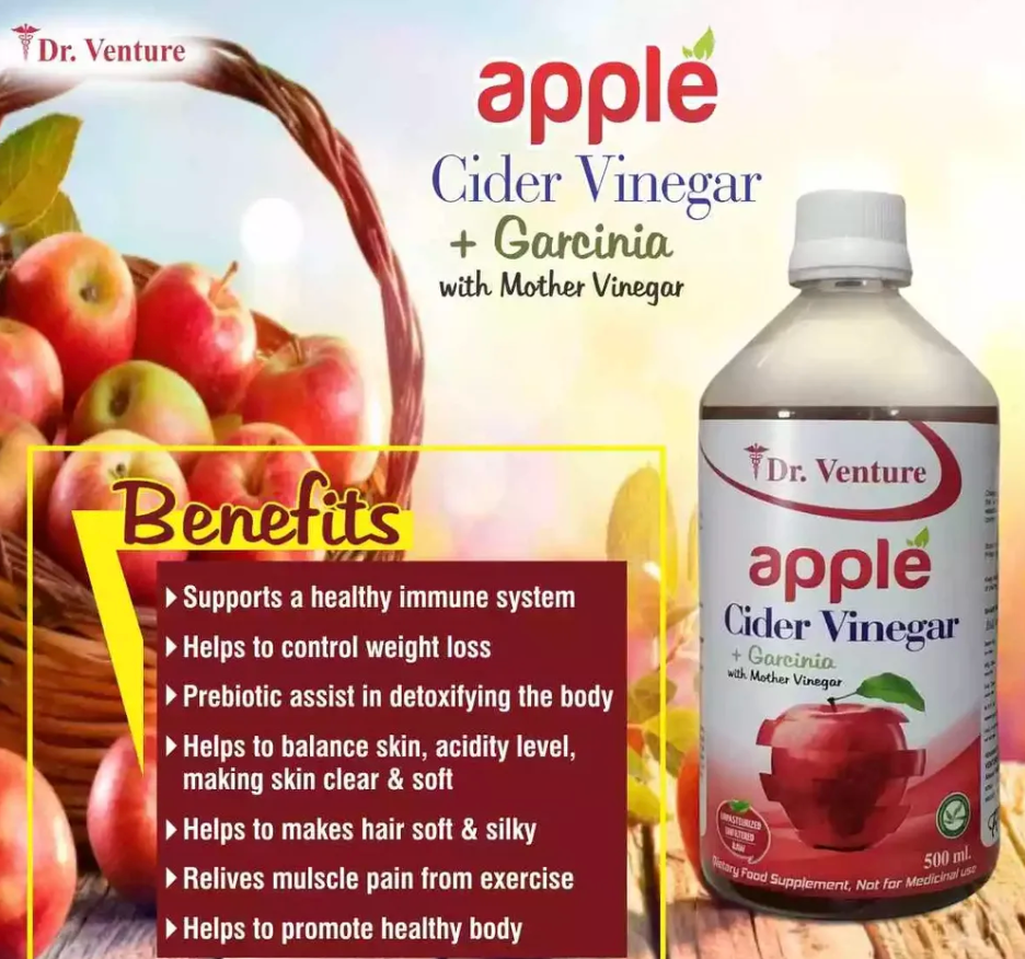 Dr. Venture Raw Apple Cider Mother Vinegar