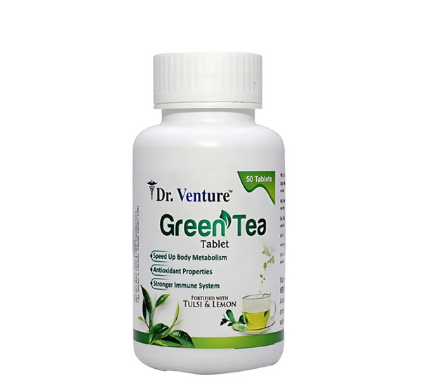 Dr. Venture Green Tea Tablet with Tulsi & Lemon for Weight Loss