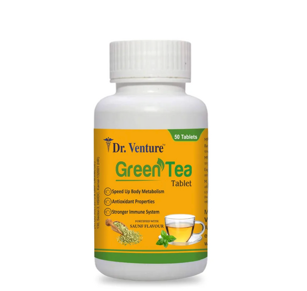 Dr. Venture Green Tea Tablet with Saunf Flavour