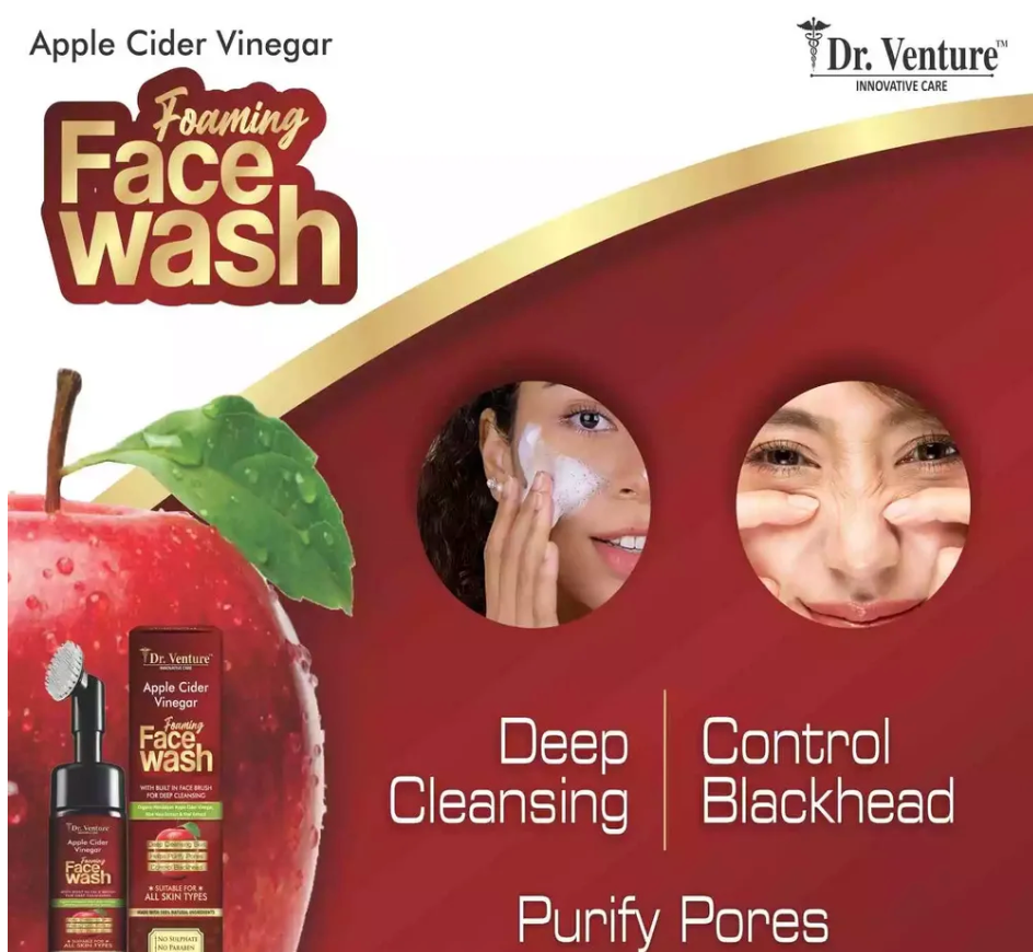 Dr. Venture Apple Cider Vinegar Foaming Face - Pack Of 2