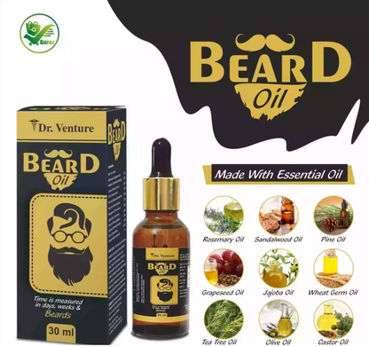 Dr. Venture Beard Oil and Moustache Oil Beard Growth Oil