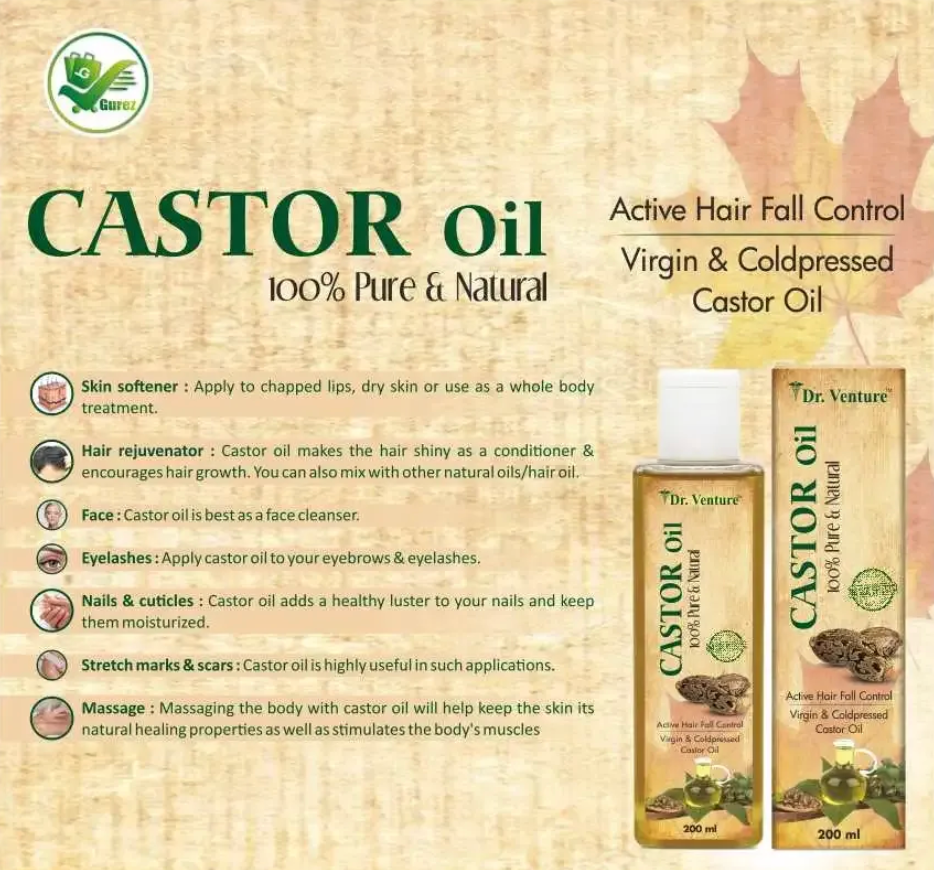 Dr. Venture Pure & Natural Premium Cold Pressed Castor Oil