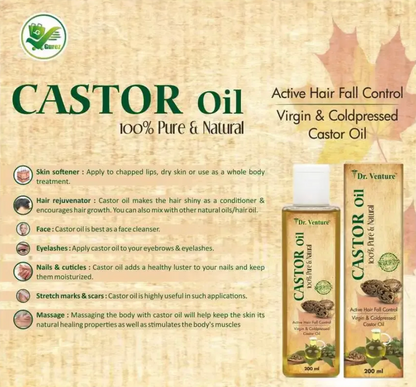 Dr. Venture Pure & Natural Premium Cold Pressed Castor Oil