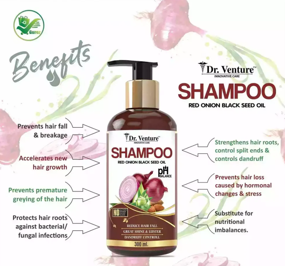 Dr. Venture Red Onion Shampoo Pack Of 2