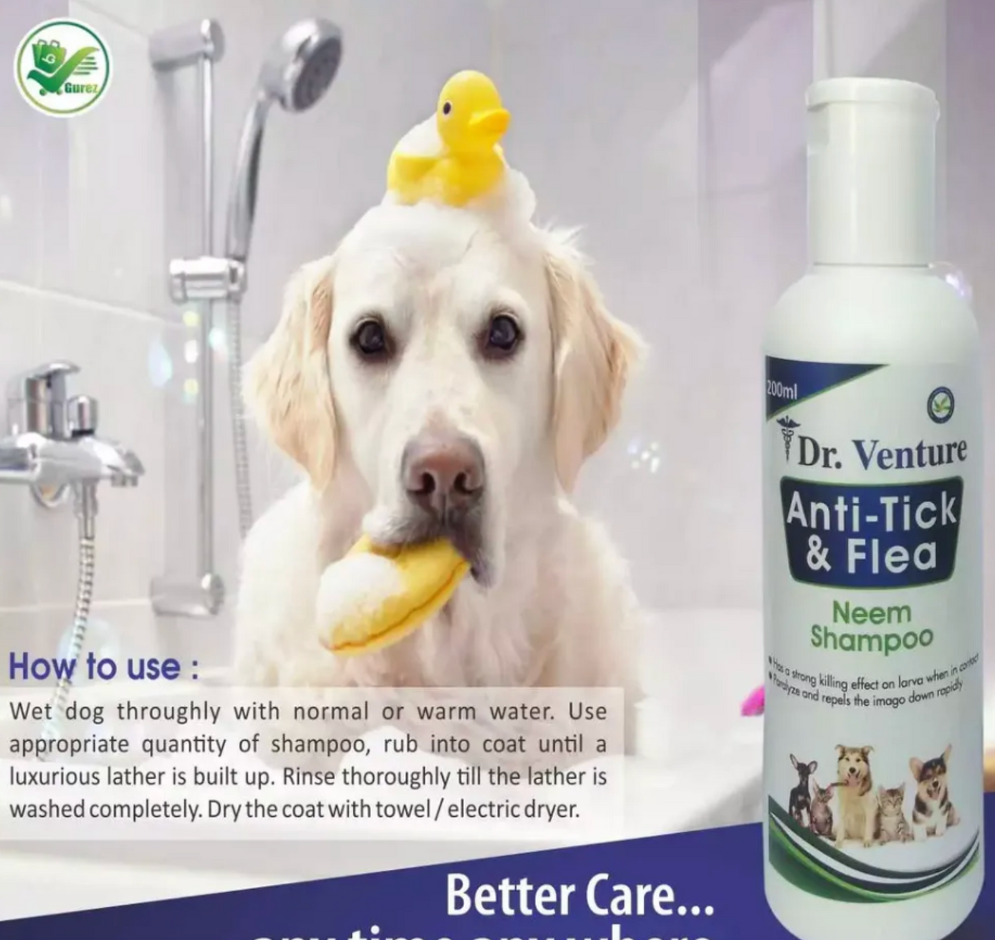 Dr Venture Dog Shampoo Anti-tick and Flea Pet Shampoo
